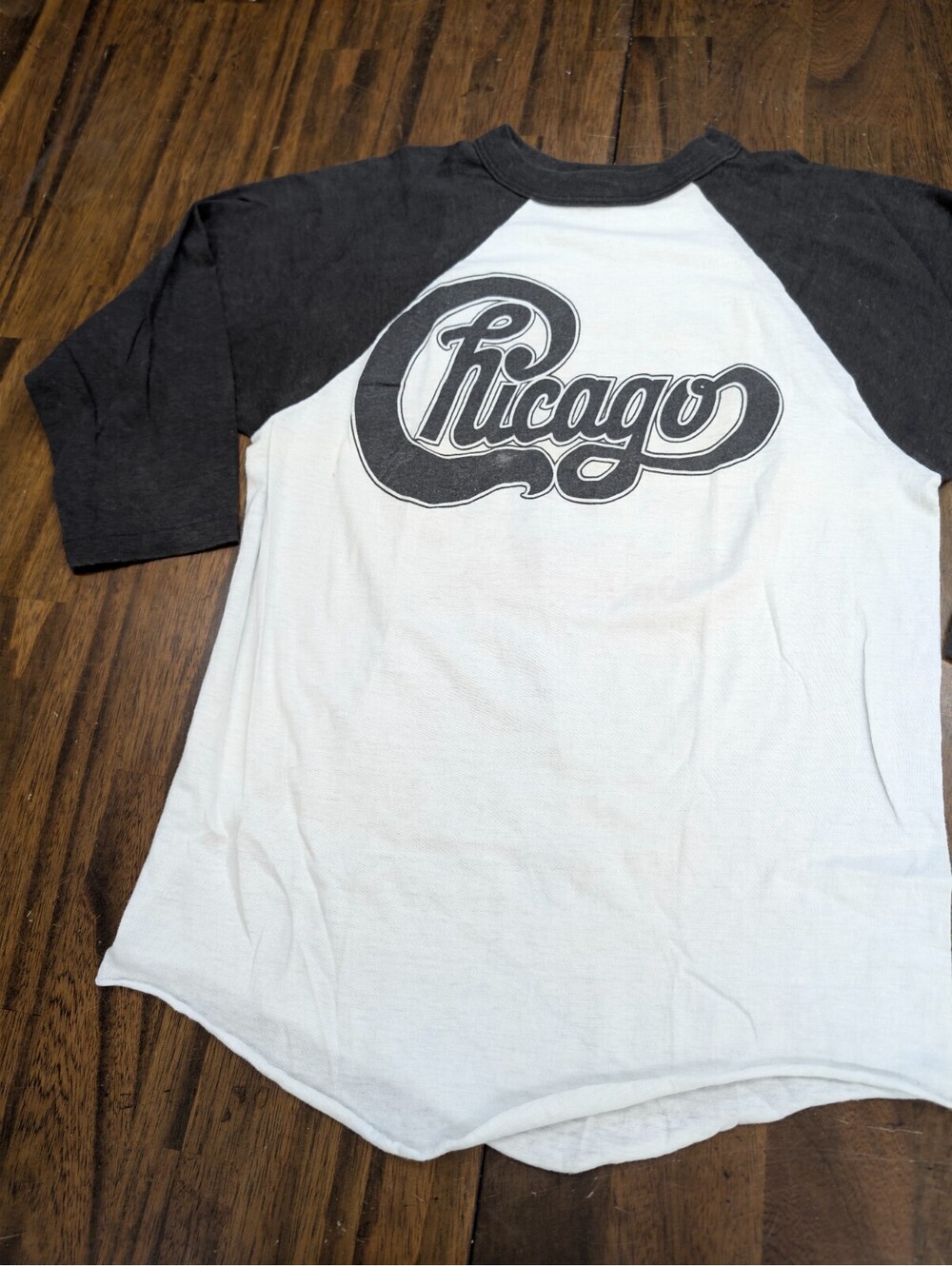 Chicago On Tour 1985 Signal Shirt 3/4 Raglan Shirt Large